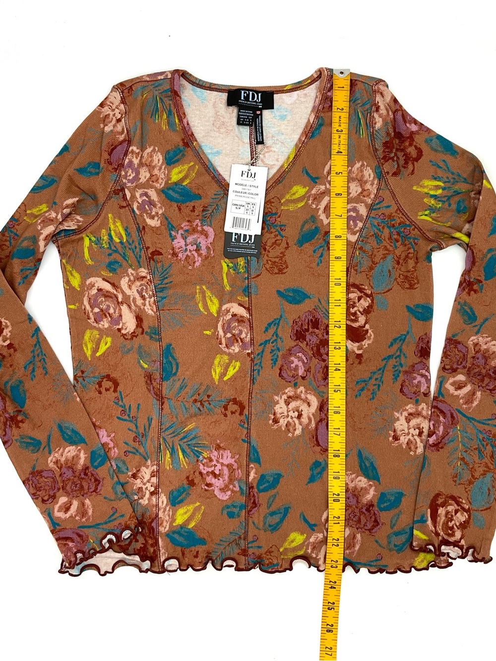 NWT FDJ French Dressing Jeans Long Sleeve Primrose Hill Top